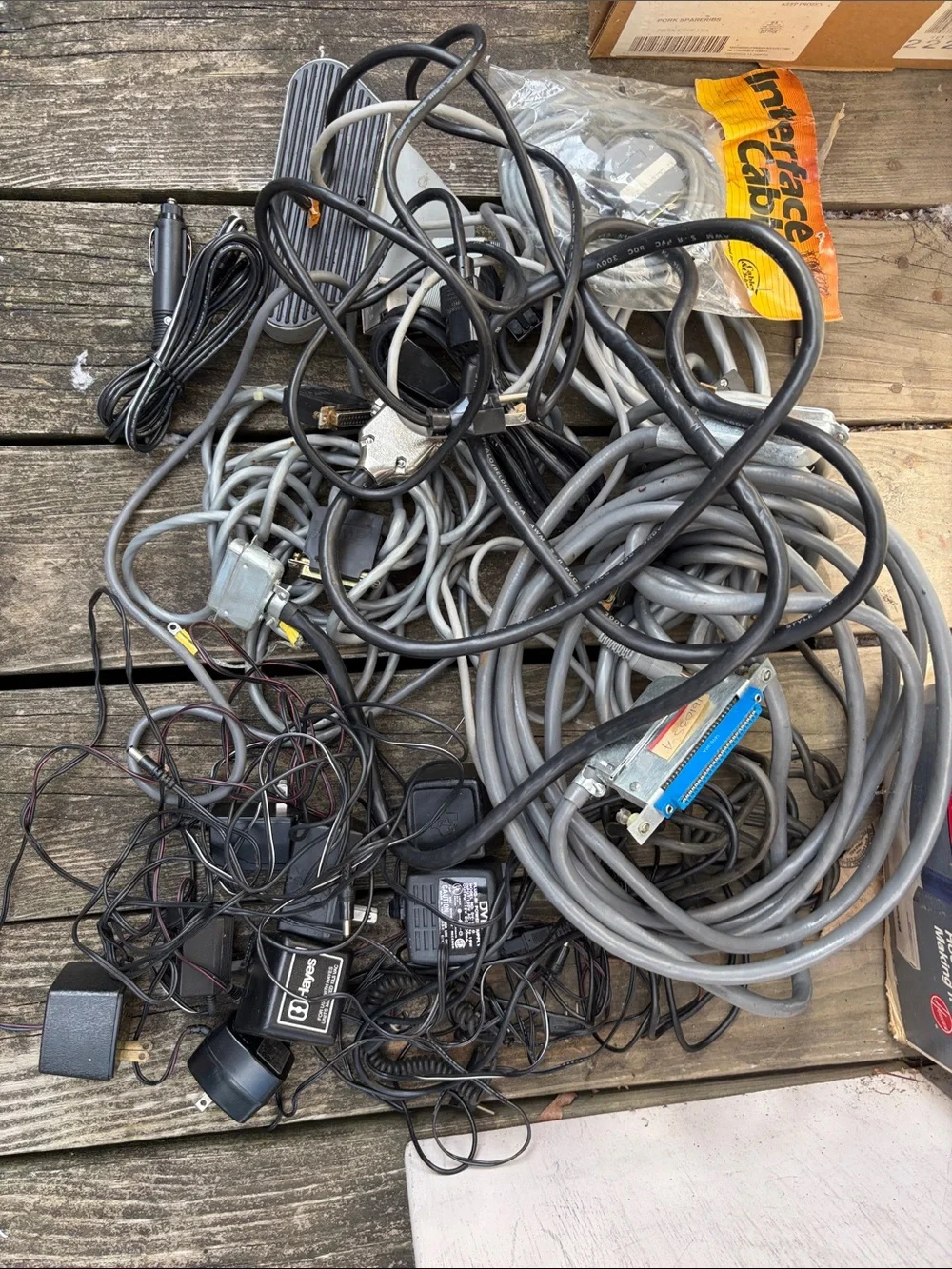 Large Mixed Lot of Vintage Computer & Electronics Cables, Cords & Adapters